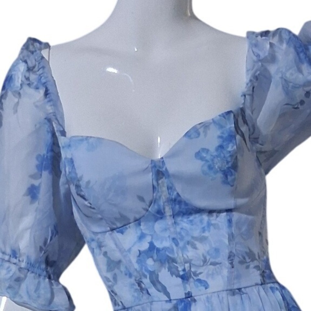 Mi Ami Regency Ethereal Fairycore Women's‎ Large Babydoll Corset Milkmaid Dress - Picture 12 of 13